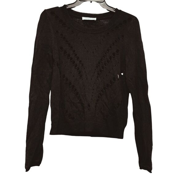 Sandro Eyelet Viscose Knit Pullover S8467E SIZE 1 - Picture 1 of 6